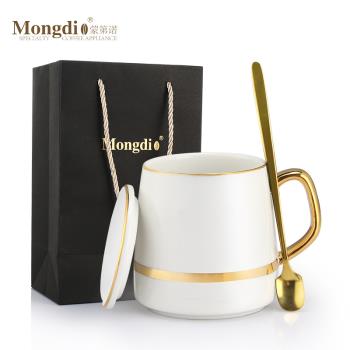 Mongdio禮盒裝奢華帶蓋勺咖啡杯