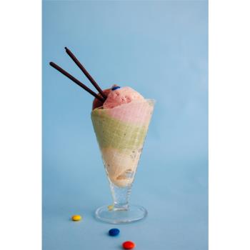 日式昭和甜蜜復古果凍gelato 可愛甜筒多功能高腳玻璃杯冰淇淋杯