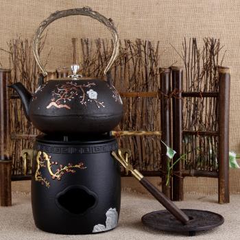 日本鐵壺 鑄鐵壺無涂層 鐵茶壺南部進口生鐵茶具 燒水煮茶老鐵壺