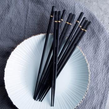日式尖頭料理合金筷個性創意網紅筷子家用防滑防霉耐高溫2022新款