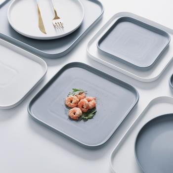 北歐盤子創意簡約網紅陶瓷碟子ins風家用菜盤西餐牛排盤早餐餐盤