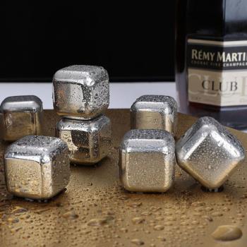 Stainless Steel Ice Cubes Reusable Chilling Stones Bar Tool