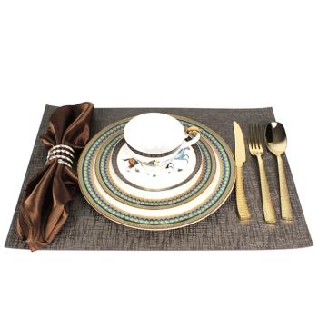 歐式美式樣板間餐桌西式西餐餐具套裝浮雕馬風格新古典后現代碗盤