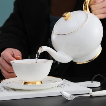 歐式小奢華咖啡杯簡約北歐風格咖啡套裝家用辦公室骨瓷咖啡具茶具