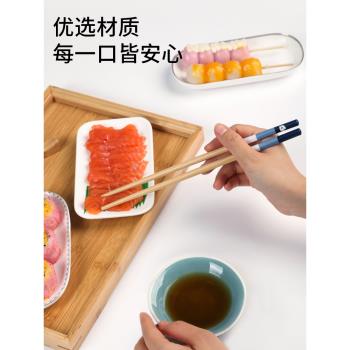 美麗雅筷子家用一人一筷竹筷2023新款熊貓日式快筷子家庭木質餐筷
