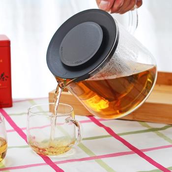 耐熱玻璃水花不銹鋼可放冰箱茶壺