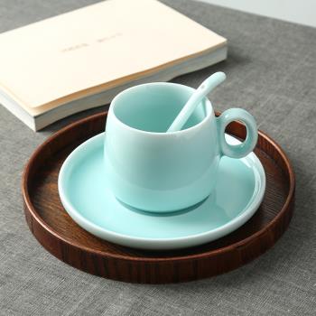 倩楠奢華咖啡杯碟英式下午茶青瓷