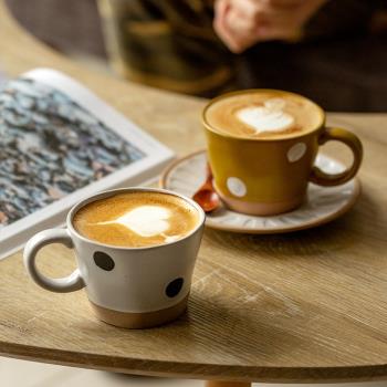 盧本斯北歐陶瓷咖啡杯碟套裝家用早餐盤套裝簡約下午茶套裝拉花杯