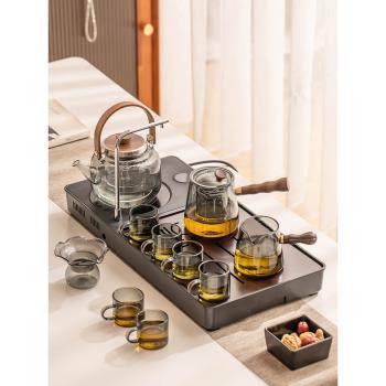 整套茶具套裝全自動電陶爐燒水一體式抽水茶盤家用客廳泡茶喝茶器