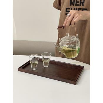 日式ins風耐熱玻璃花茶壺鉆石提梁壺透明簡約下午茶泡茶茶具套裝