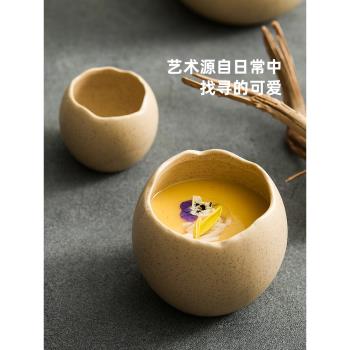 優格蛋殼陶瓷碗家用雞蛋羹蒸蛋碗創意特色餐具分子料理擺盤甜品碗