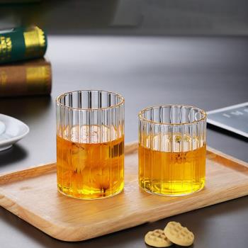 日式冰咖啡杯高硼硅玻璃冰飲果汁威士忌雞尾酒家用奶茶客房喝水杯