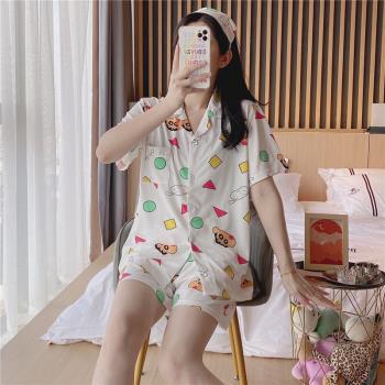 女純棉日系蠟筆小新可愛甜美睡衣