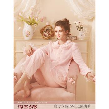 RoseTree女可愛甜美法蘭絨睡衣