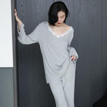 睡衣女款2025新款春秋長袖薄款純欲風秋季女士莫代爾高級感家居服