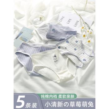 青少年內褲女孩發育期高初中學生中腰少女純棉女生青春期三角褲夏