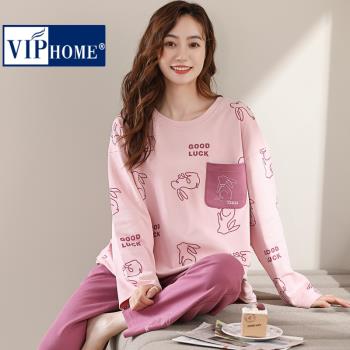 女春秋全棉學生寬松加大碼睡衣