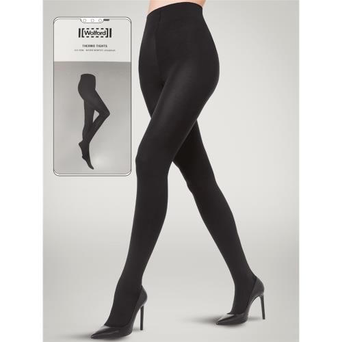 XL 22秋冬新品Wolford THERMO 100D 暖冬天鵝絨寬腰連褲襪 14949