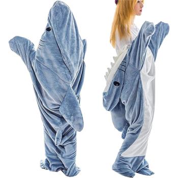 Adult Shark Blanket New Hood Super Soft and Comfortable Fla