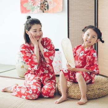 日式純棉和服親子大童六一睡衣