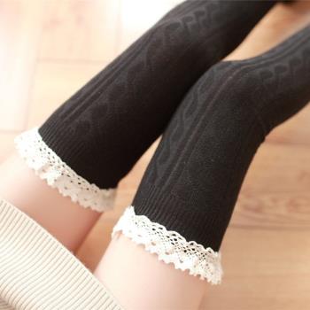 jk女棉質花邊顯瘦大腿襪針織蕾絲
