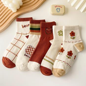 襪子女小熊可愛日系純棉冬季襪子