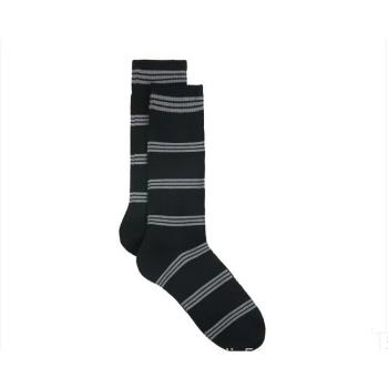 外貿出口新款高筒常規美國訂單黑色條紋竹纖維材質不臭腳粘纖襪長