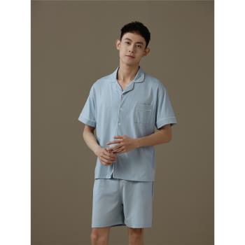 男純棉短袖良品無印風高階感睡衣