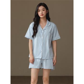 女純棉開衫翻領良品無印風睡衣