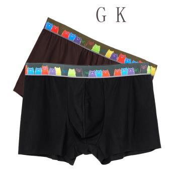 GK正品冰絲超薄一片式貓咪男內褲