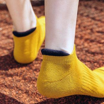 毛巾底襪子女式跑步襪短襪秋冬季加厚低幫短筒淺口純棉短款運動襪