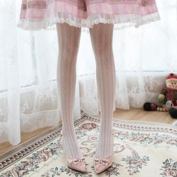 原創日系lolita薄款哥特鏤空襪子