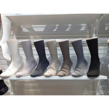 韓國東大門Aileen中筒襪女拼色彩線棉襪時尚百搭長筒網紅款堆堆襪