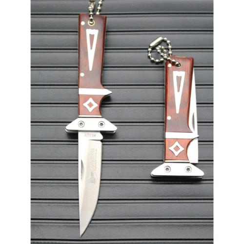 戶外折疊刀 削水果折疊刀 黃銅彩木口袋440C小刀精美禮品鋒利刀具