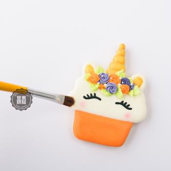 烘焙工具 亞克力噴花粉篩模搭配筆 餅干糖霜畫筆 可可粉刷筆