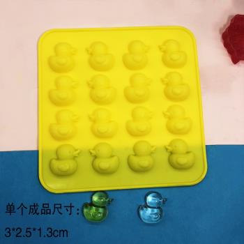 小黃鴨菠蘿長草顏團子表情硅膠模具軟糖巧克力艾素糖滴膠模具