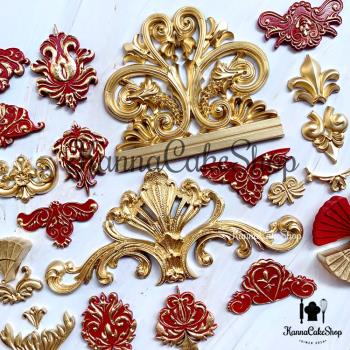 歐式翻糖浮雕模具 歐式花紋模具 中式翻糖模具 中式浮雕模具 蛋糕