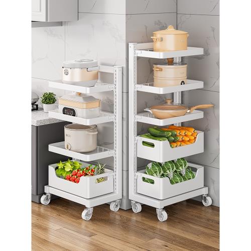 廚房多功能置物架多層落地鍋架家用可調節放鍋蔬菜籃子鍋具收納架