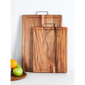 泰國LC LIVING愛吉瑞系列 相思木菜板 帶提手凹槽廚房案板 砧板