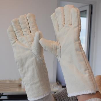烤箱五指加長微波爐耐高溫防燙耐磨隔熱加厚勞保防護烘培專用手套