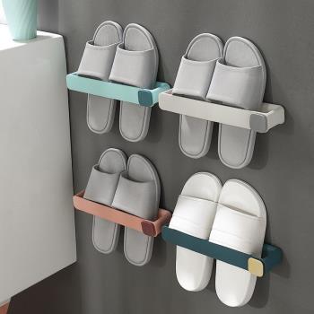 浴室拖鞋置物架 免p打孔掛壁式鞋架多層節省空間置物衛生間掛鉤