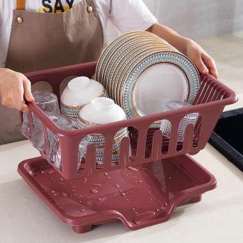 碗碟收納架瀝水碗架多功能濾水果蔬置物層架筷子碗盤整理架收納籃