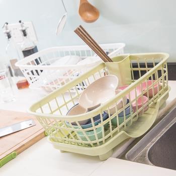 悠之居廚房放碗架瀝水架置物架塑料收納架餐具架子碗筷收納盒碗柜