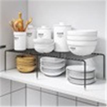 可伸縮廚房置物架櫥柜分層架下水槽收納架柜內分隔鍋架餐具儲物架