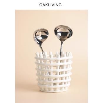 oakliving18/10不銹鋼出口德國加厚分湯勺漏勺家用餐具公用勺