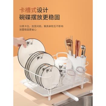 廚房碗碟碗筷收納架水槽置物架臺面碗架盤鐵藝瀝水架放碗盤收納盒