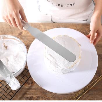 6寸8寸10寸烘焙工具環保小麥秸稈抹刀不銹鋼牛油蛋糕不銹鋼刮刀