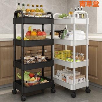 小推車置物架多層廚房落地移動蔬菜籃子床頭零食浴室衛生間收納架