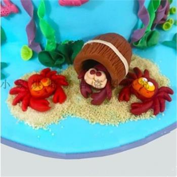 海洋第二波萌款珊瑚 海星 海魚螃蟹美人魚硅膠翻糖蛋糕模具 粘土