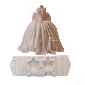 DIY人偶婚禮公主裙服飾硅膠蛋糕